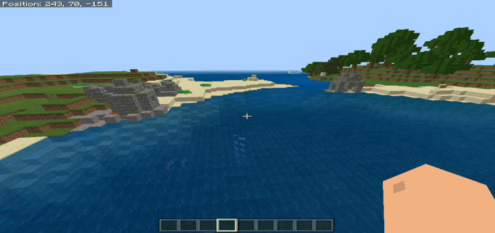 Ocean Ruins on Land Near Spawn Seed