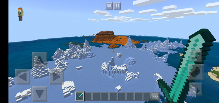 Mesa Biome and Ice Spikes At Spawn Seed