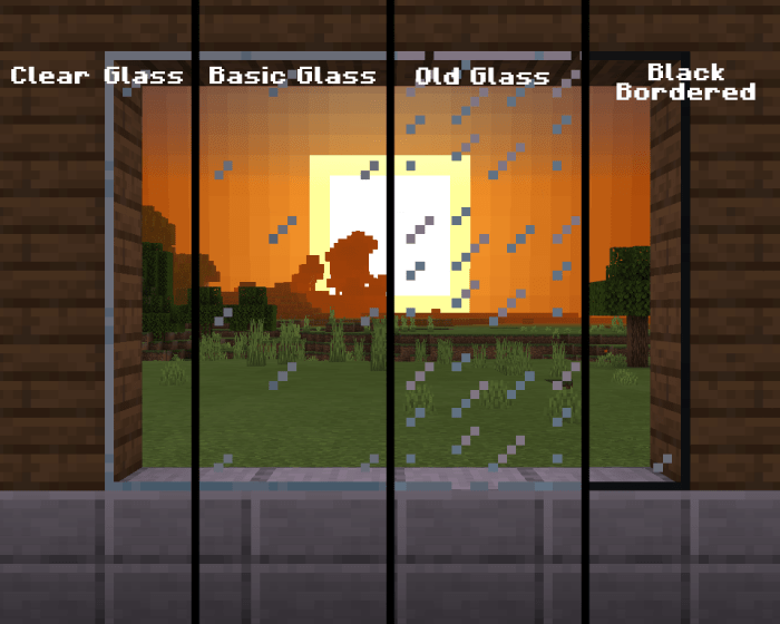 Minecraft connected glass