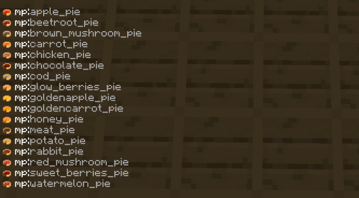 Addon More Pies 1.16